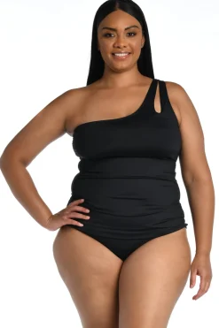 Asymmetrical Keyhole Tankini Top
