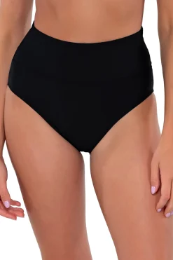 Banded Foldover High Waist Bikini Bottom