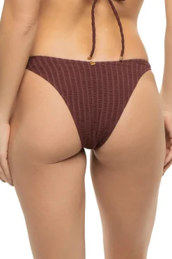 Beaded Ring Tab Side Brazilian Bikini Bottom