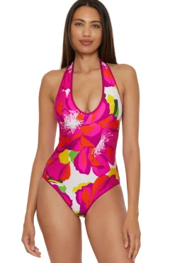 Bloom Reversible Halter One Piece Swimsuit