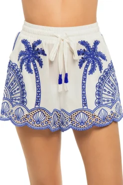 Blue Palm Shorts