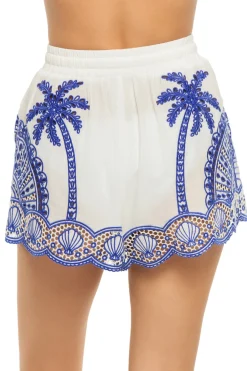 Blue Palm Shorts
