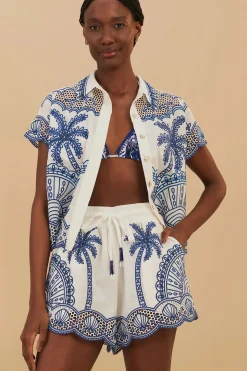 Blue Palm Shorts