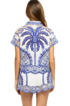 Blue Palm Tree Shirt