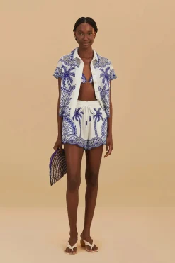 Blue Palm Tree Shirt