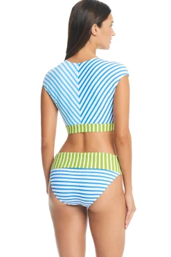 Cap Sleeve Crop Bikini Top
