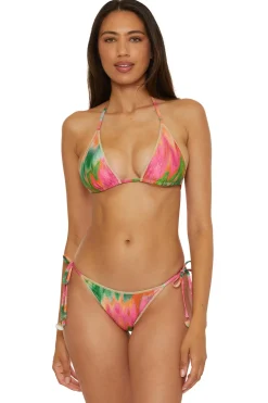 Cheryl Metallic Triangle Bikini Top