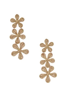 Crochet Flower Drop Earrings