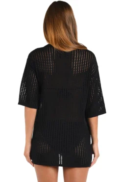 Crochet V-Neck Cover Tunic