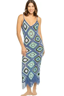 Diamond Crochet Midi Dress