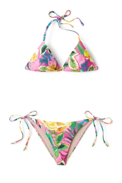 Embroidered Tie Side Hipster Bikini Bottom