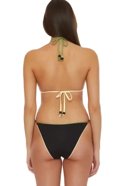 Embroidered Triangle Bikini Top