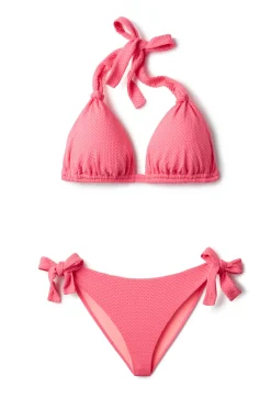Frankie Textured Tie Side Hipster Bikini Bottom