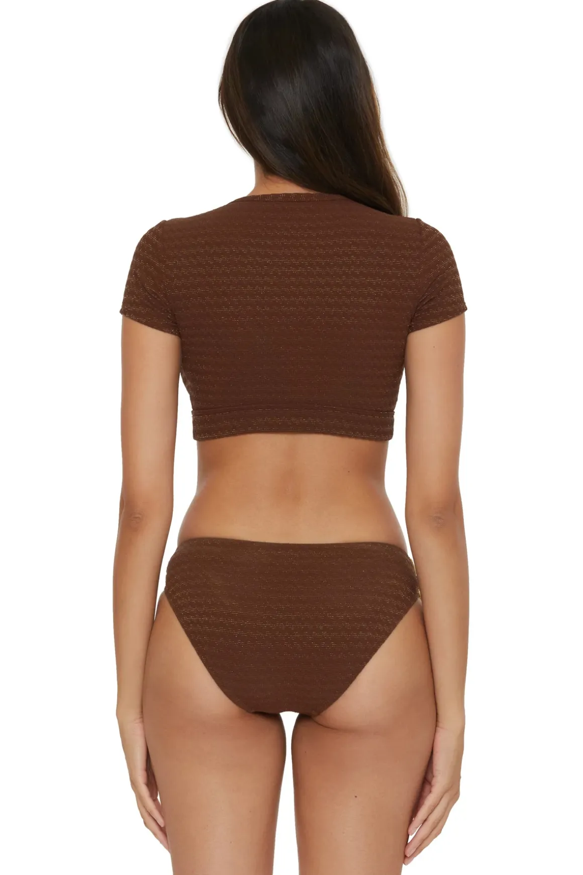 Glimmer Cap Sleeve Bikini Top