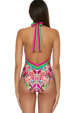Hawaiian Garden One Piece Swimsuit