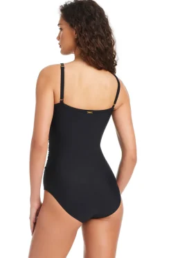 High Neck Mesh One Piece Swimsuit