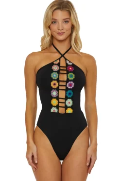1969 High Neck One Piece Swimsuit