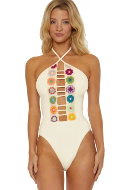 1969 High Neck One Piece Swimsuit