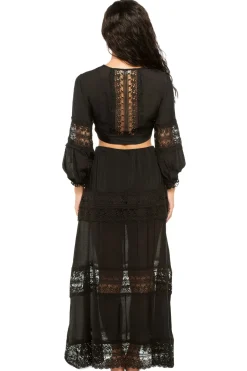 Lace Tie Front Crop Top