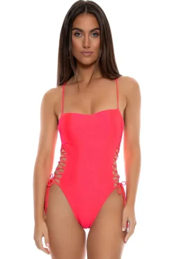 Lace-Up One Piece Swimsuit