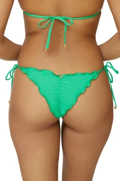 Lettuce Edge Tie Side Brazilian Bikini Bottom