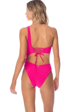 Lousie Asymmetrical Reversible One Piece Swimsuit