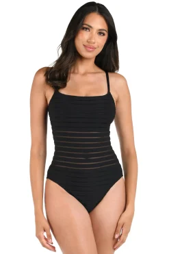 Mesh One Piece Swimsuit