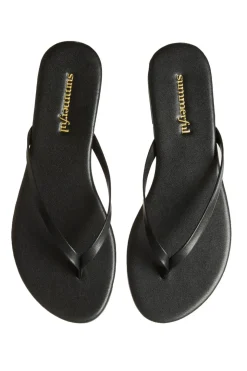 Metallic Thong Flip Flops