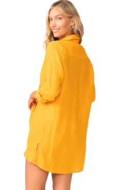 Millie Linen Kimono Shirt Dress