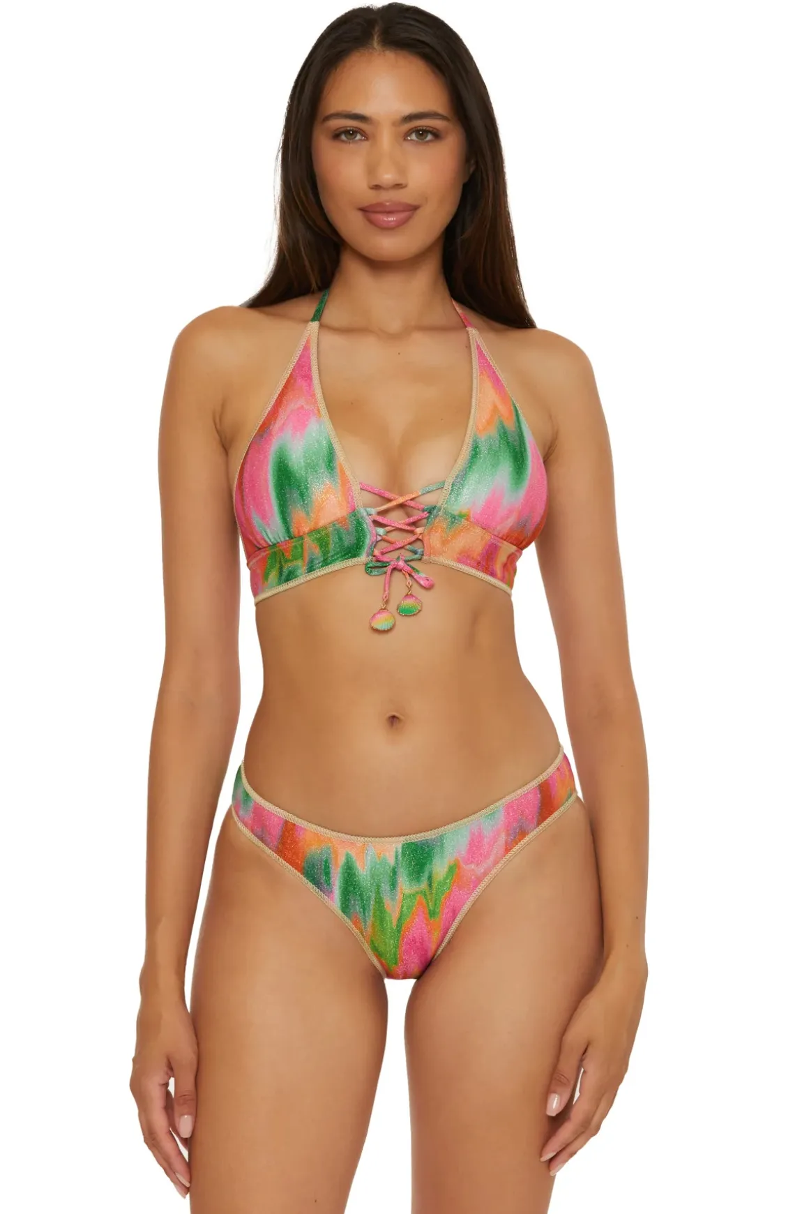 Mira Banded Halter Bikini Top