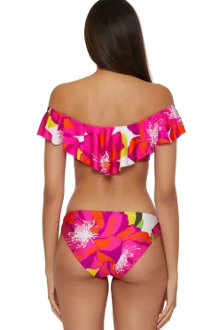 Off-The-Shoulder Ruffle Bandeau Bikini Top