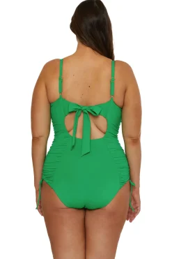 Paula Lace-Up One Piece Swimsuit