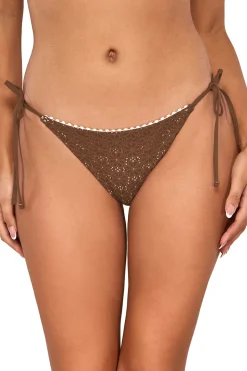 Pom Pom Hipster Tie Side Bikini Bottom