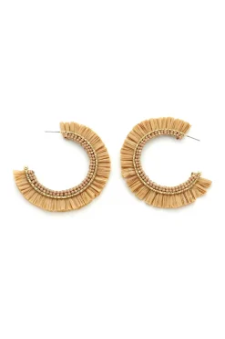 Raffia Hoop Earrings