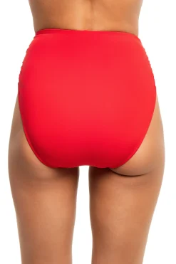 Ruched High Waist Bikini Bottom