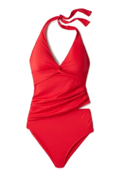 Ruched High Waist Bikini Bottom
