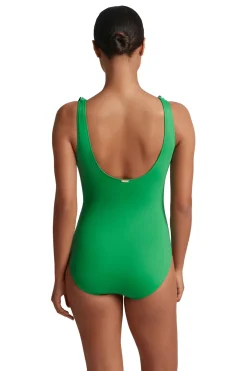 Ruffle Over The Shoulder One Piece Swimsuit