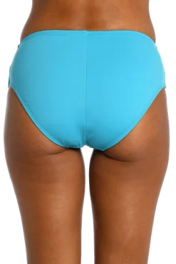 Shirred Sash Front High Waist Bikini Bottom