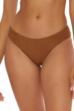 Shirred Tab Side Hipster Bikini Bottom