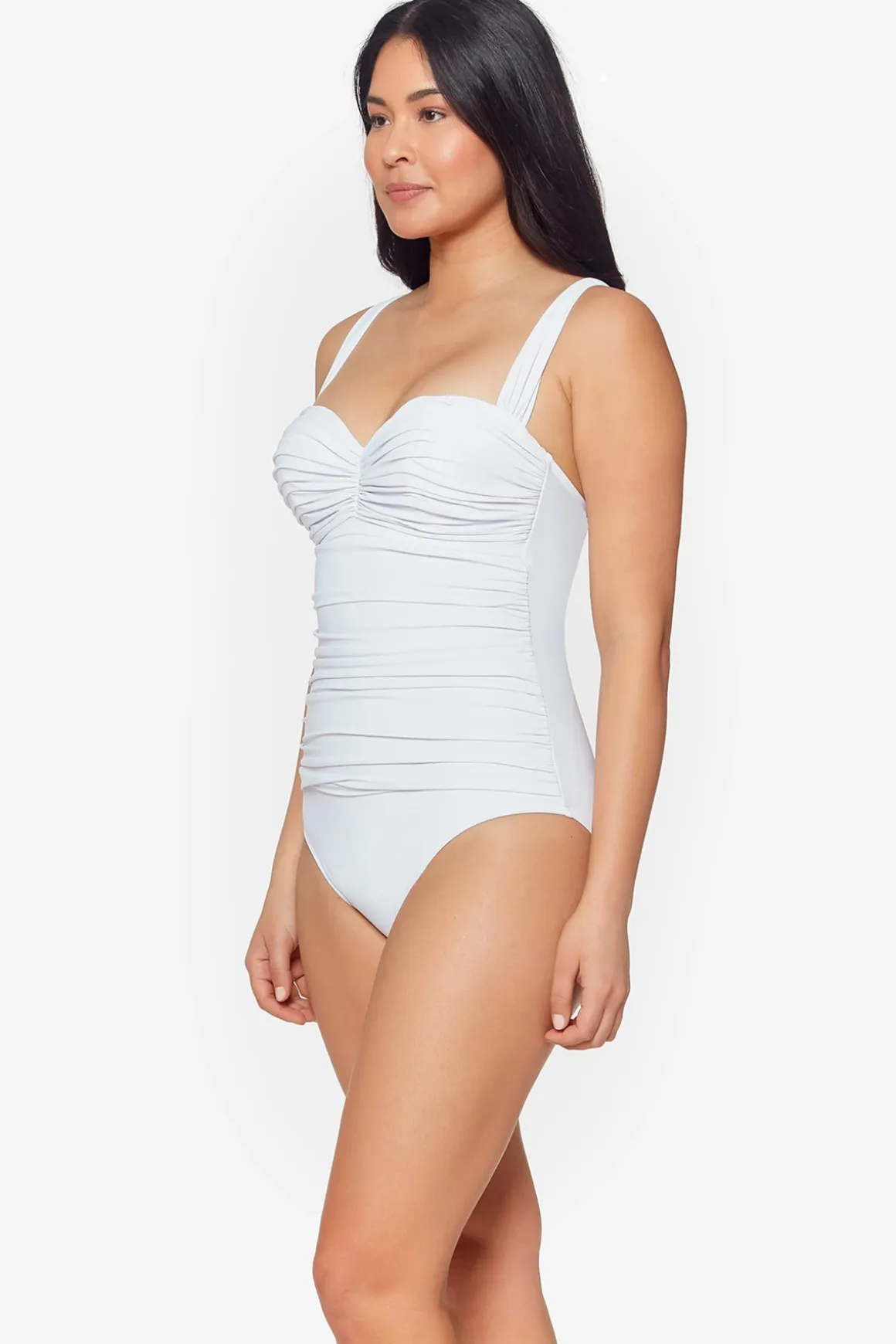 Shirred Underwire One Piece Swimsuit
