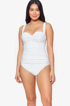 Shirred Underwire One Piece Swimsuit