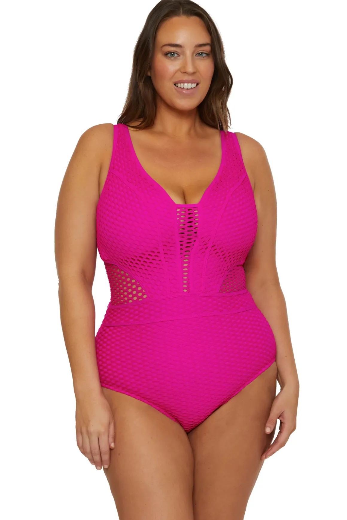 Show & Tell Plunge One Piece Swimsuit
