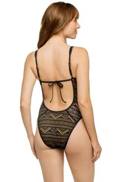 Show & Tell Plunge One Piece Swimsuit