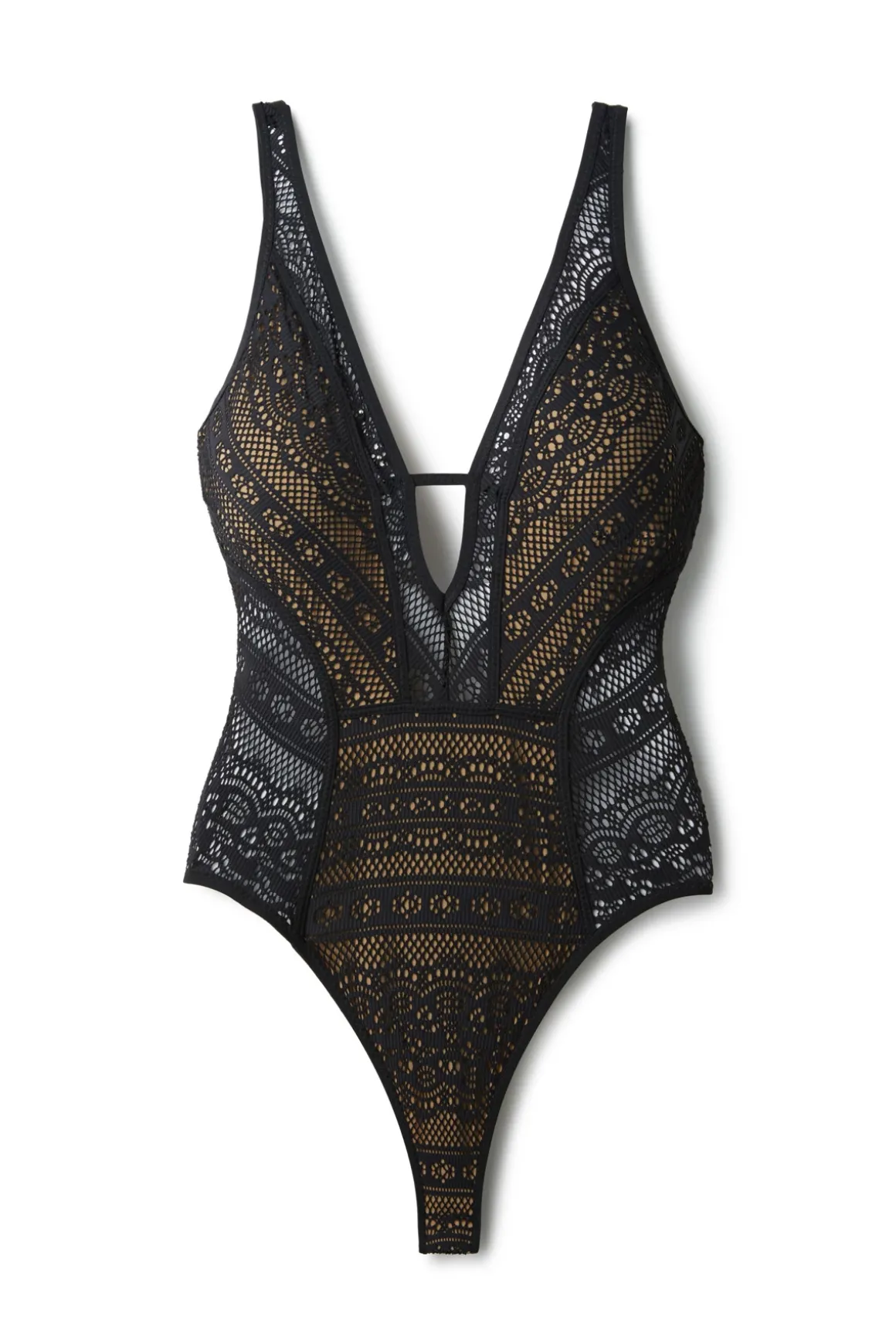Show & Tell Plunge One Piece Swimsuit