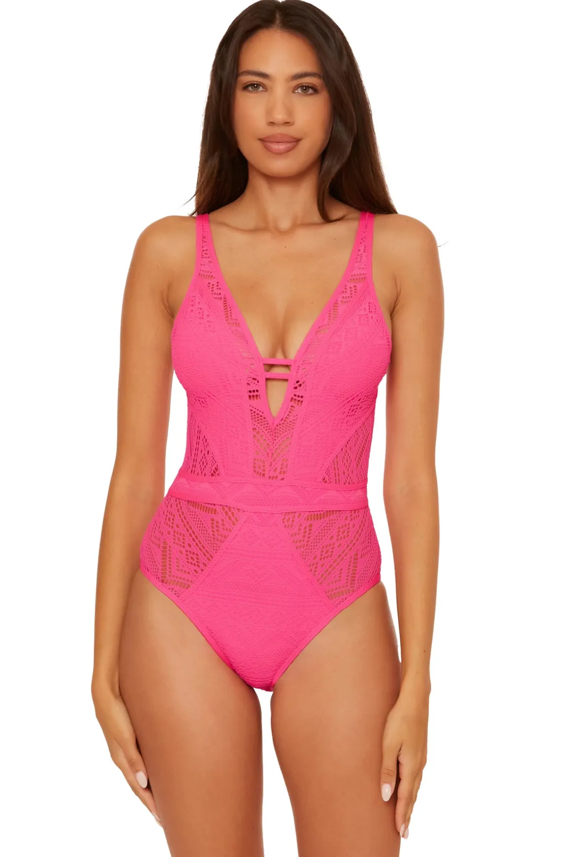 Show & Tell Plunge One Piece Swimsuit