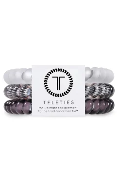 Silver Flames 3-Pack Hair Ties