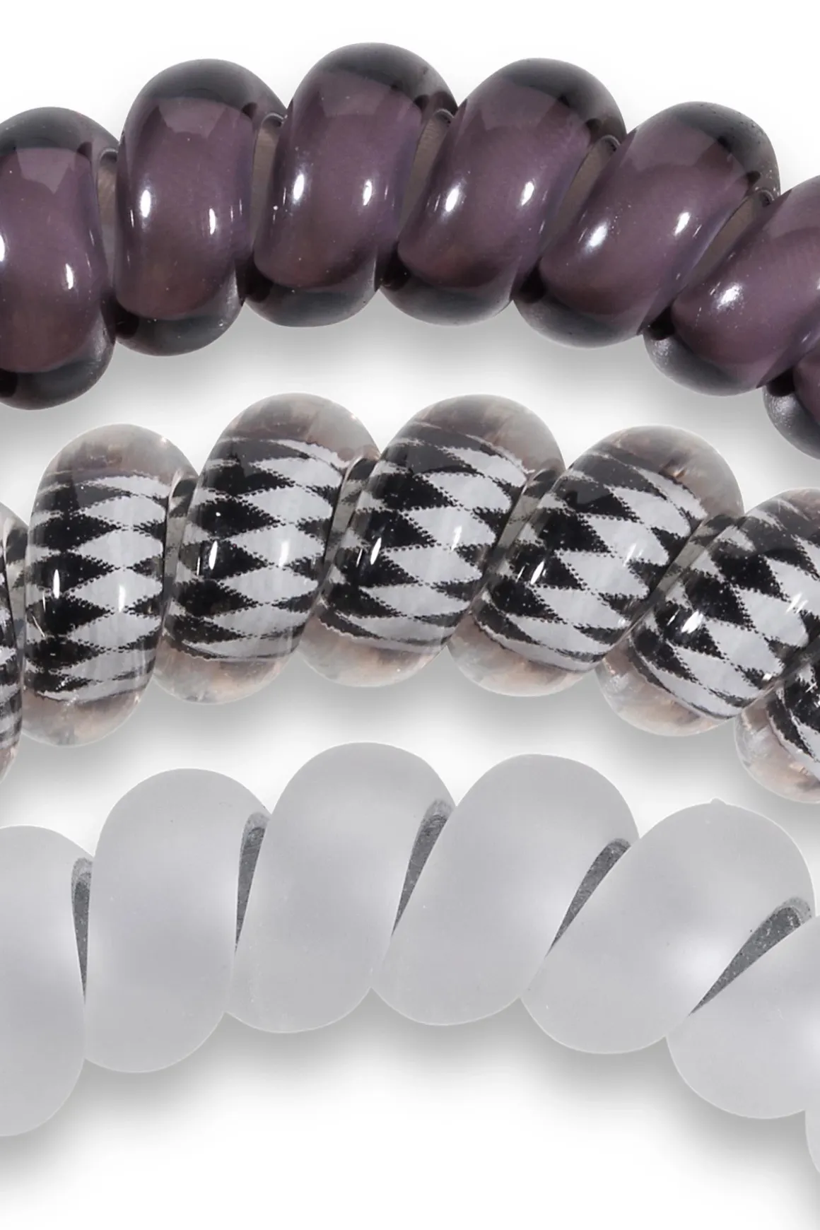 Silver Flames 3-Pack Hair Ties