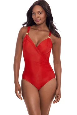 Siren Underwire Surplice One Piece Swimsuit