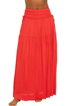 Smocked Maxi Skirt