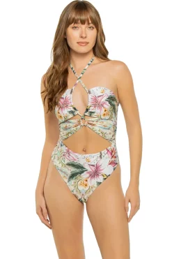 Strappy Bandeau One Piece Swimsuit